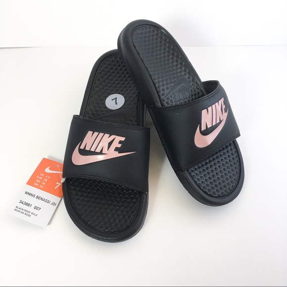 nike benassi jdi rose gold